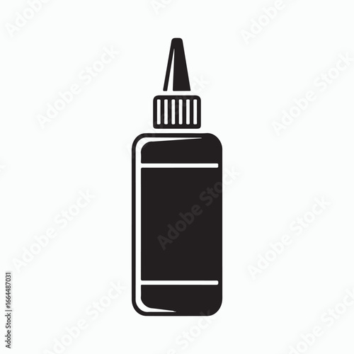 Solid super glue bottle icon isolated on white background
