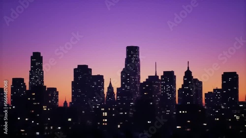 Wallpaper Mural chicago skyline at sunset Torontodigital.ca