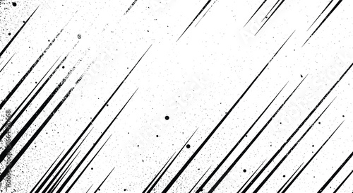 Grungy texture with black diagonal lines and scattered spots on a white background. Vector illustration.