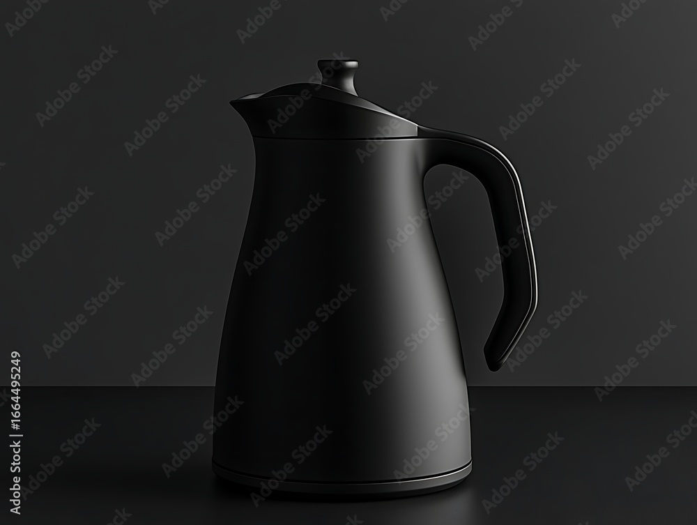 Fototapeta premium Sleek Matte Black Thermal Carafe: Modern Minimalist Kitchen Essential