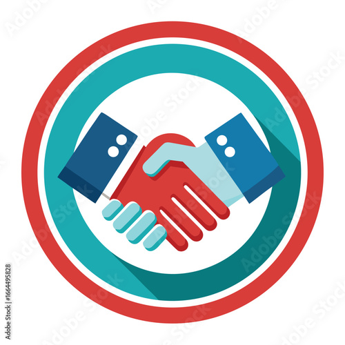 A handshake icon symbolizing a financial agreement, a clear and professional symbol for business deals and trusted partnerships.