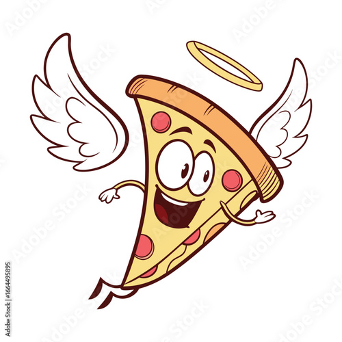 
Flying Pizza Angel with Wings