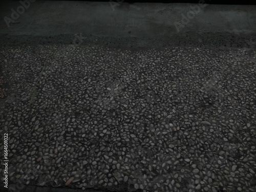 Wallpaper Mural floor with a background of neatly arranged small stones Torontodigital.ca