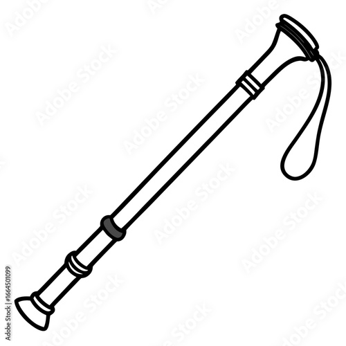 Mountain Trekking Stick – Vector Art