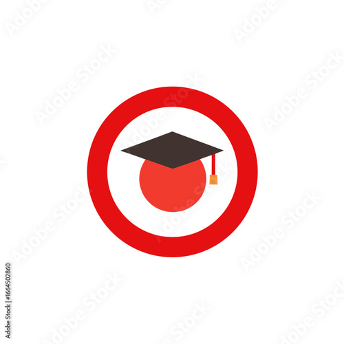 Vector art of graduation cap icon