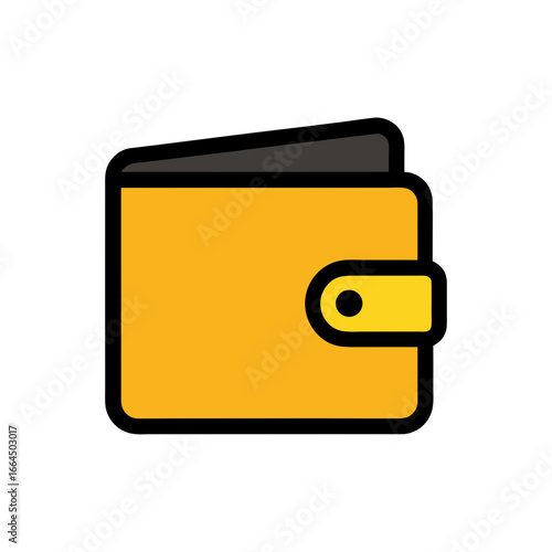 Vector art of yellow wallet