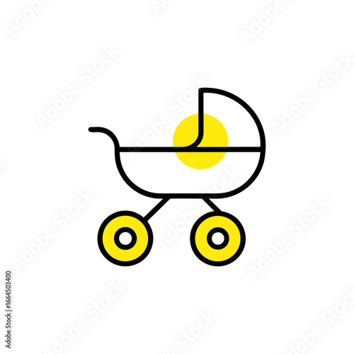 Vector art of baby stroller icon
