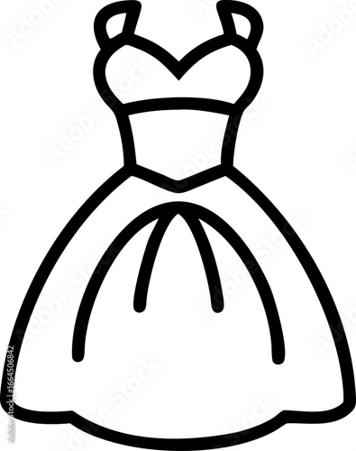 Elegant ballroom gown with puffed shoulders and corset waist