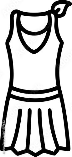 Retro 1920s flapper dress with headband isolated on white background