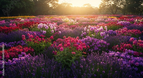 Golden Hour Bloom: A Tapestry of Color