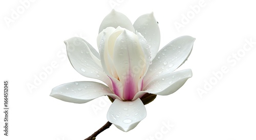 Dew-Kissed Magnolia Bloom