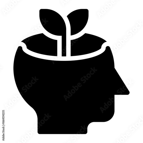 grow mindset glyph icon