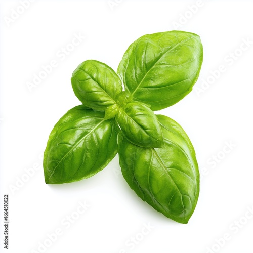 Fresh Basil Leaves - Vibrant Green Herb , isolated on white background png