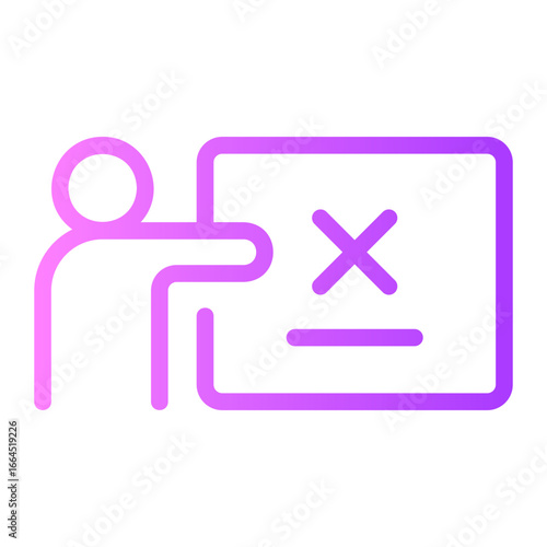identifying errors gradient icon