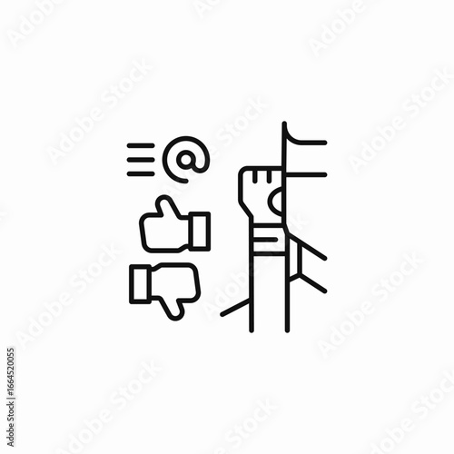 fight social media icon sign vector