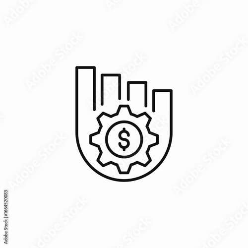 financial business growth icon sign vector