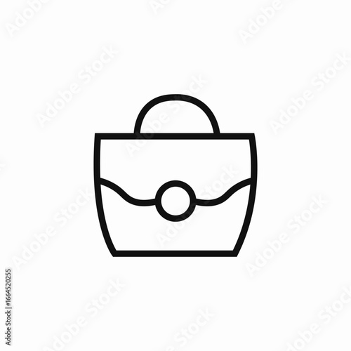 handbag fashion accessory icon sign vector