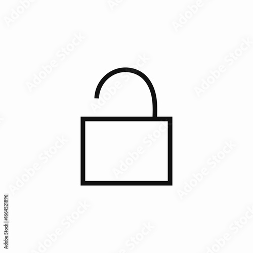 unlocked padlock security icon sign vector