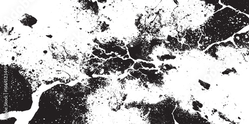 Realistic cracked wall texture background. Seamless distressed surface with deep fracture lines for vintage grunge effect designs  cracks texture on isolated vector background. black lightning bolts. 