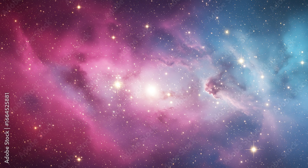 Fototapeta premium Cosmic Dance: Nebula's Hues