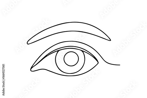 human eye vector illustration,
Minimalist One Line Human Eye Design – Modern Vector Artwork