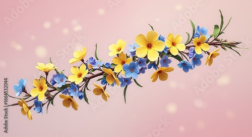 Floral Flourish: A 3D Springtime Dream