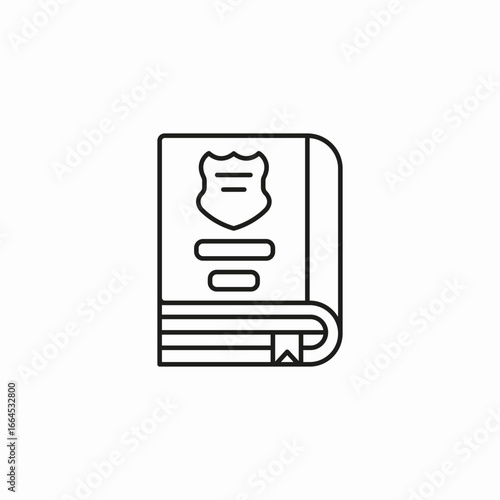 law book badge icon sign vector