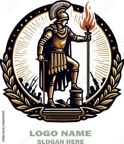 Romans solder logo icon vector white background .