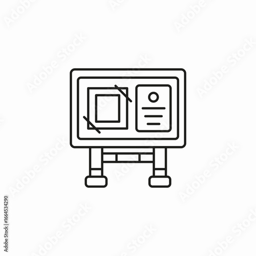 wanted poster board icon sign vector