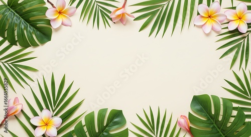 Tropical Bloom Frame: A Summer Escape