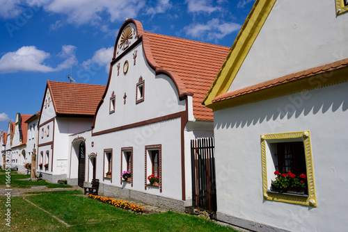 Holasovice Baroque Village Farm Houses in South Bohemia, Czech Republic