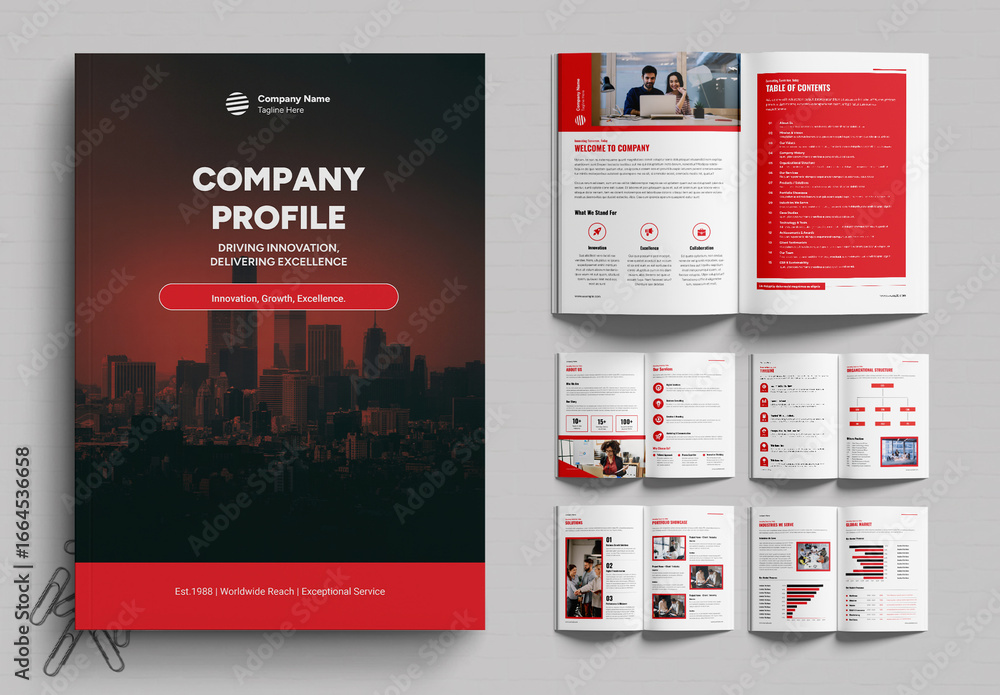 Company Profile Introduction for Clients Stock Template | Adobe Stock
