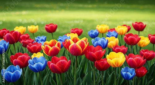 Vibrant Tulip Symphony: A Burst of Spring Color
