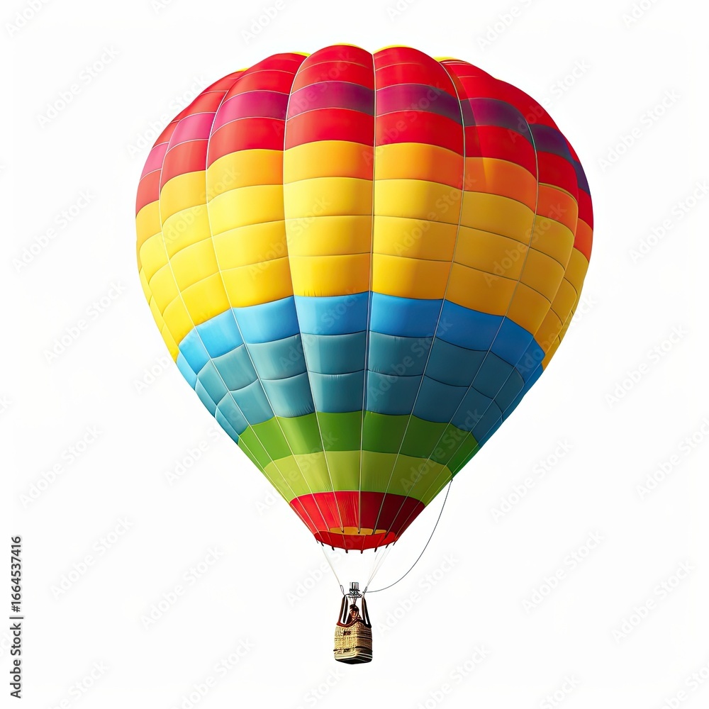 Obraz premium Colorful hot air balloon against white background (21)