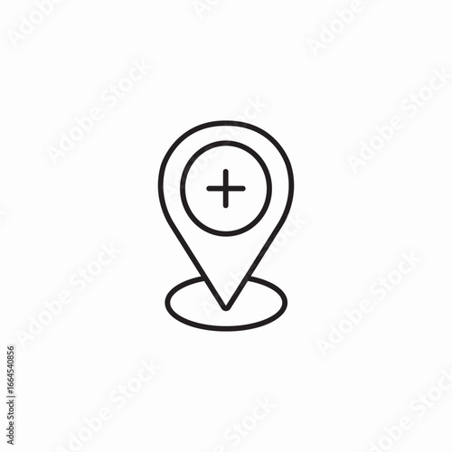 add location icon sign vector