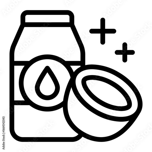 This Coconut Milk icon is suitable for Thailand Culture.