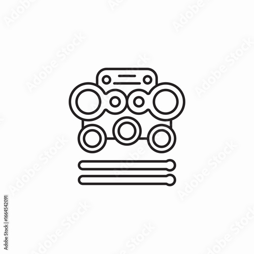 electronic drum pad icon sign vector