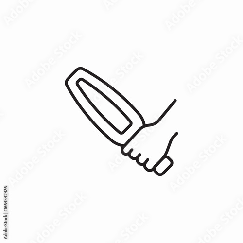 hand held scanner icon sign vector