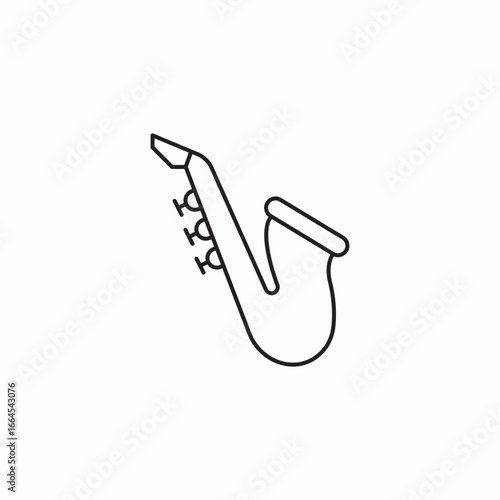 musical instrument saxophone icon sign vector
