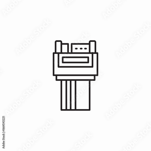 parallel port connector icon sign vector