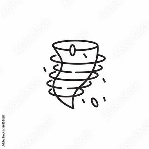 strong wind spiral icon sign vector