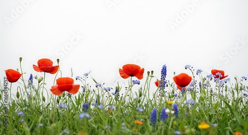 Crimson Poppies & Spring's Embrace
