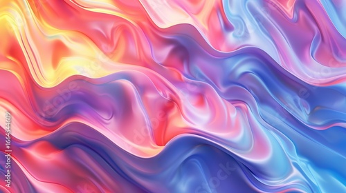 Vibrant smooth fluid gradient abstract background. Created with generative AI
