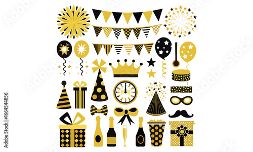 2026 colorful and silhouette Happy New Year