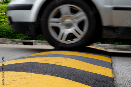 Canvastavla city car speed limit , speed bump on road to reduce fast car