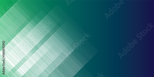 Abstract background with textured diagonal lines on a vibrant green to dark blue gradient.