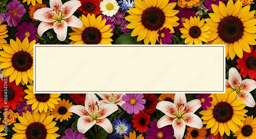 Fototapeta premium Floral Symphony: A Summer Bloom
