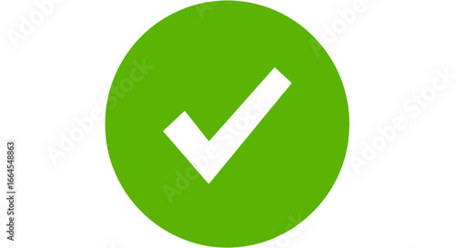 Green checkmark symbol signifies success and approval, a universally understood icon for positive outcomes and choices.