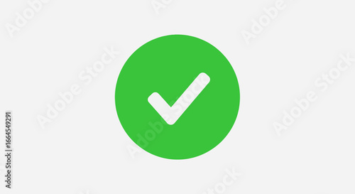 Green checkmark icon signifies approval, success, and completion, perfect for digital projects