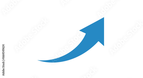 Dynamic upward blue arrow signifying progress and growth in business and finance